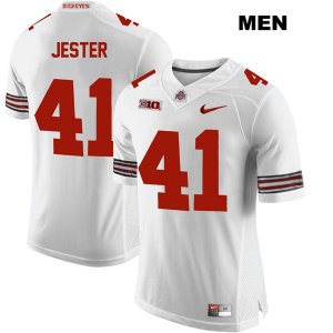 Men's NCAA Ohio State Buckeyes Hayden Jester #41 College Stitched Authentic Nike White Football Jersey UN20R07XV